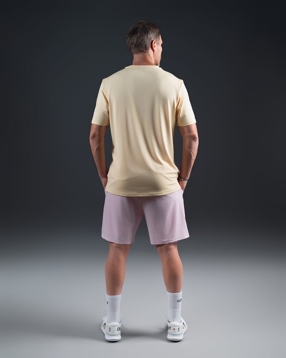 Short Padel Rosa - léger - microfibre absorbante - poches porte-balles HOP.