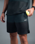 Short Padel Black Bird - léger - microfibre absorbante - poches porte-balles HOP.
