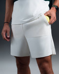 Short Padel Snow - léger - microfibre absorbante - poches porte-balles HOP.