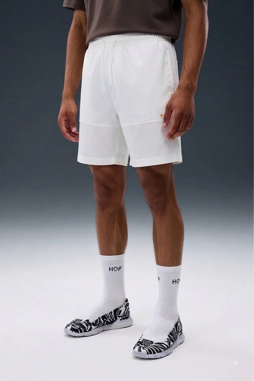 Short Padel Snow - léger - microfibre absorbante - poches porte-balles HOP.