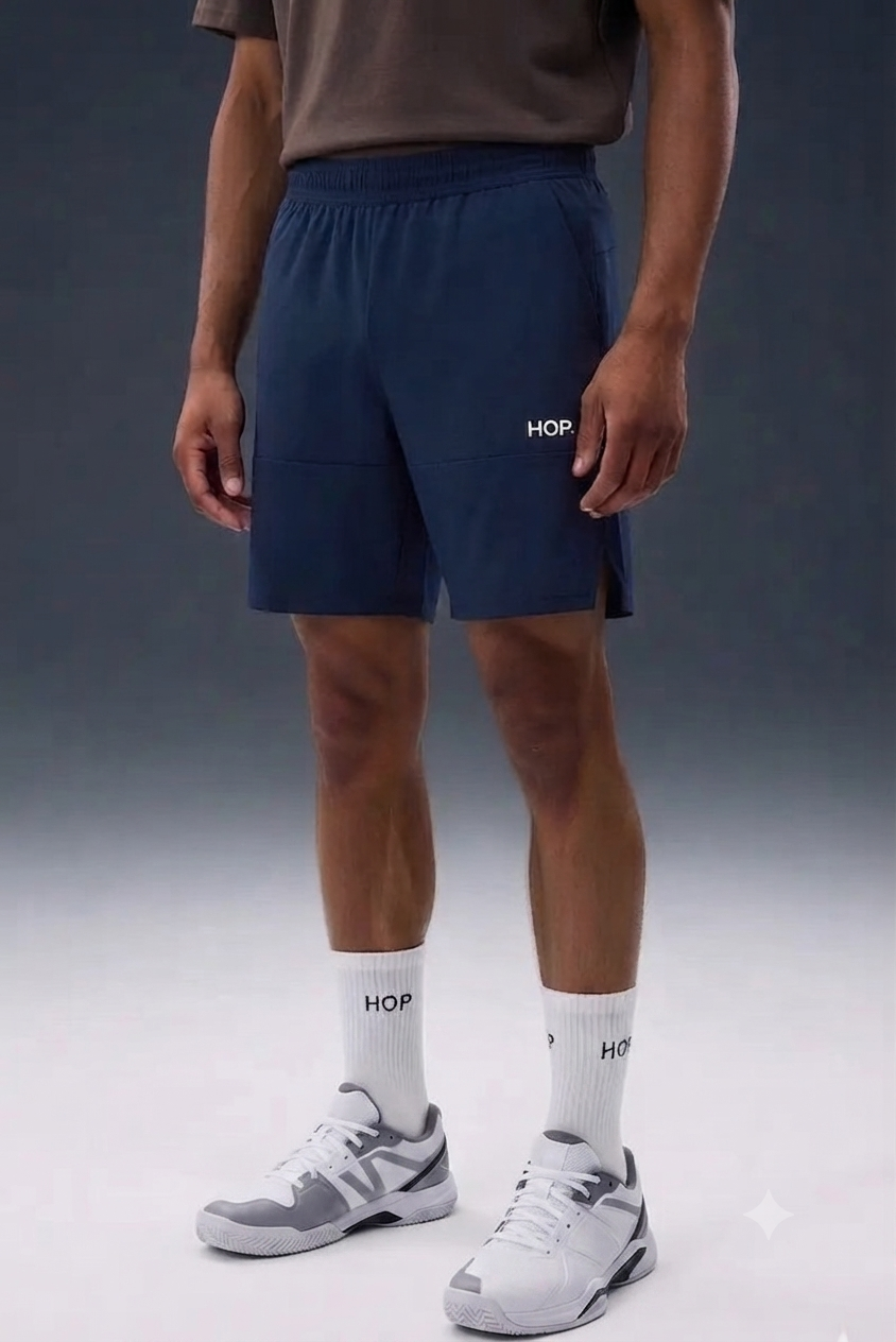 Short Padel Sky -  léger - microfibre absorbante - poches porte-balles HOP.